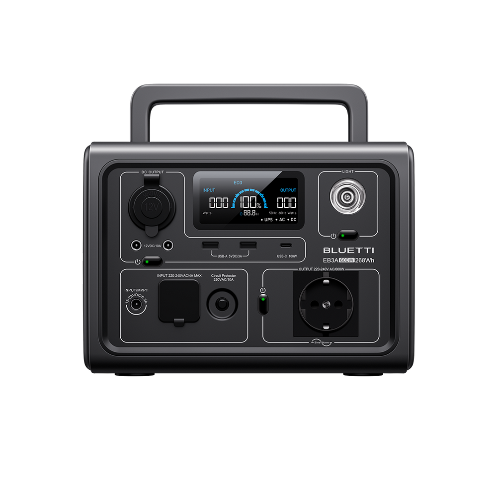 BLUETTI EB3A 휴대용 파워뱅크| 600W 268Wh