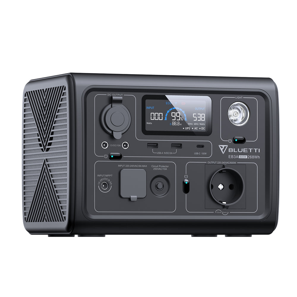 BLUETTI EB3A 휴대용 파워뱅크| 600W 268Wh