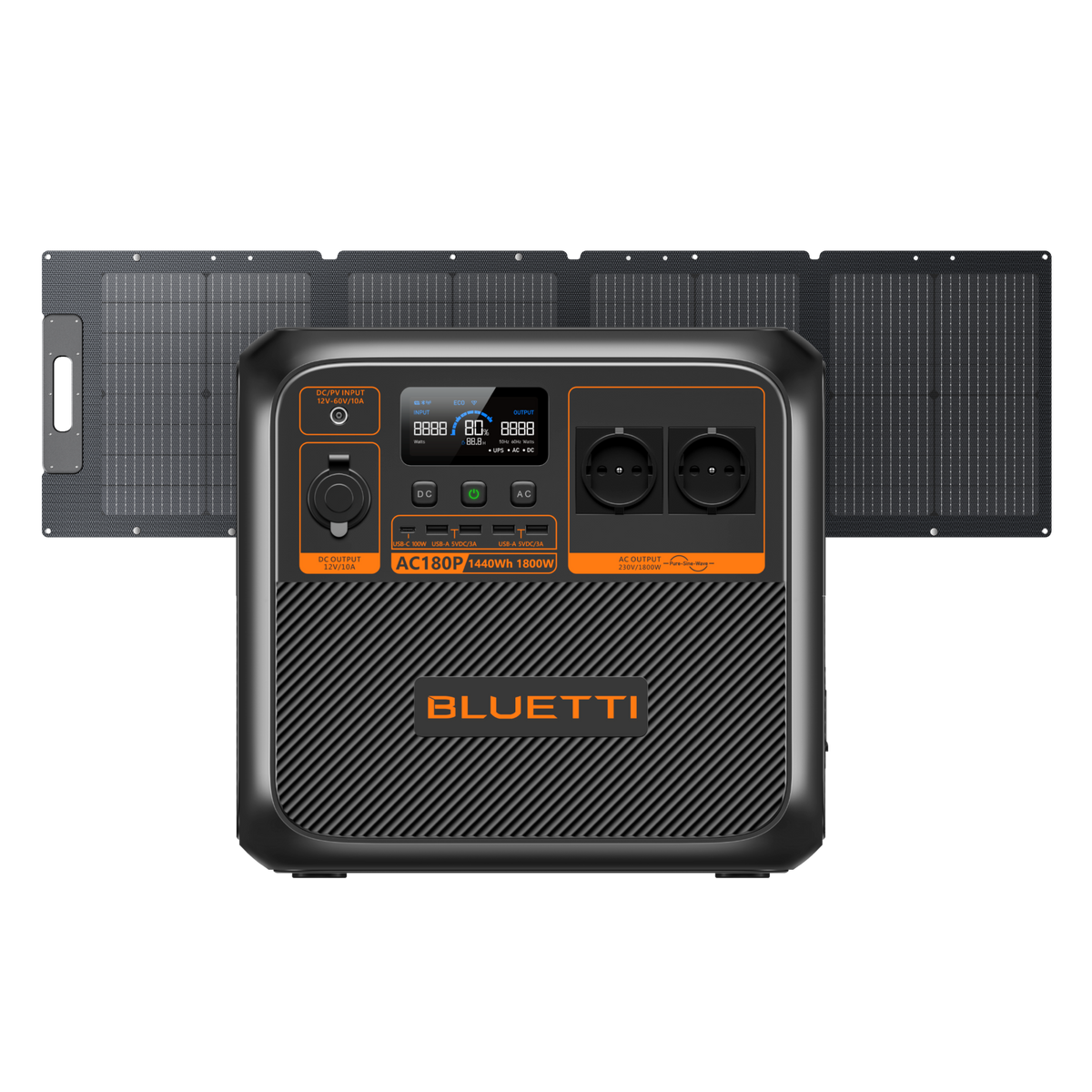 BLUETTI AC180P+120W | 1800W 1440Wh 120W태양광 패널 세트