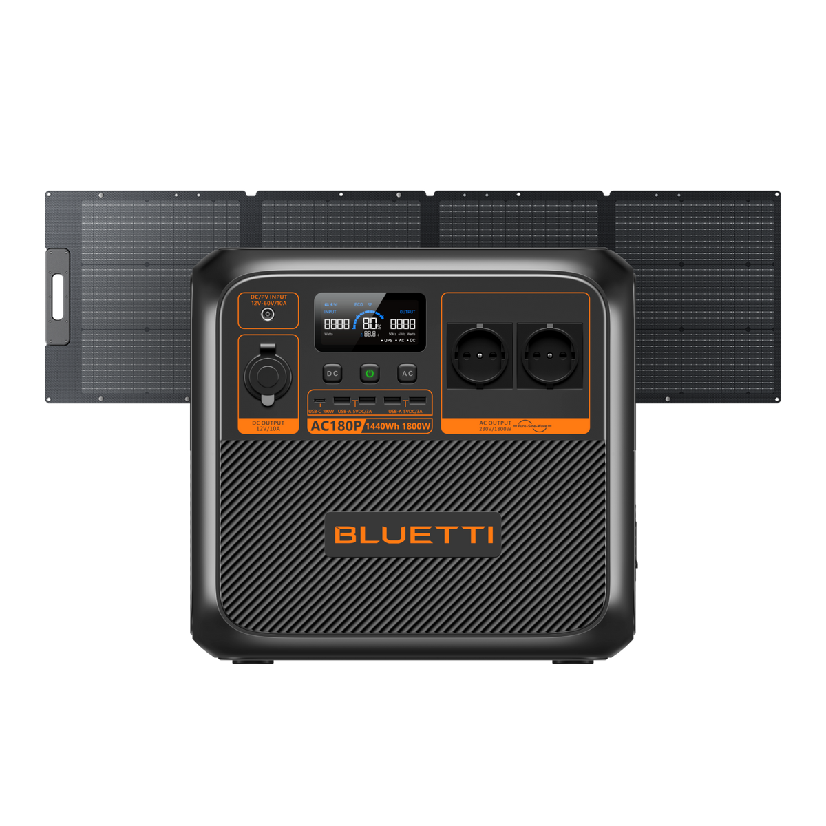 BLUETTI AC180P+200W | 1800W 1440Wh 200W 태양광 패널 세트