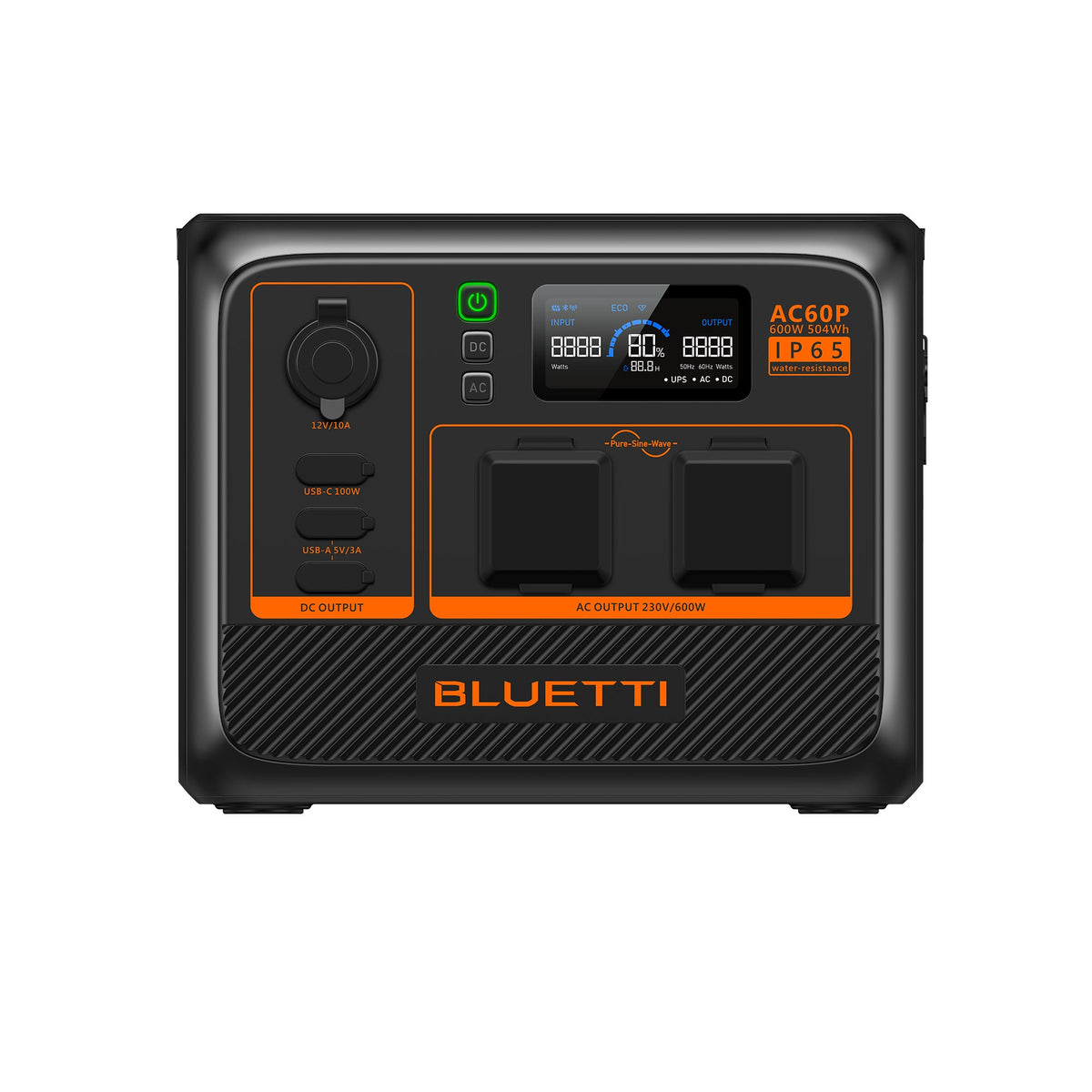 BLUETTI AC60P 휴대용 파워뱅크 | 600W 504Wh