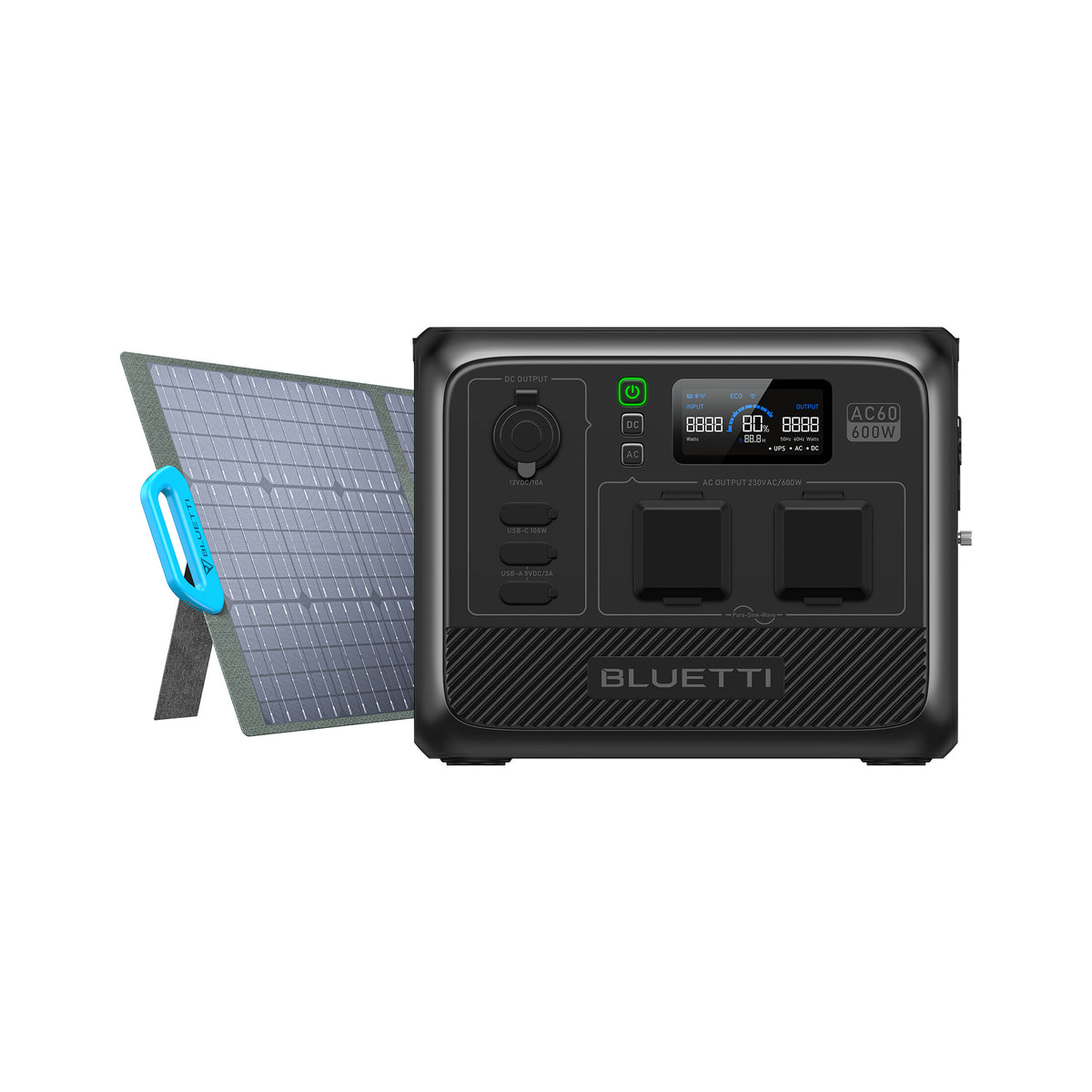 BLUETTI AC60+PV200 | 600W 403Wh 200W 태양광 패널 세트
