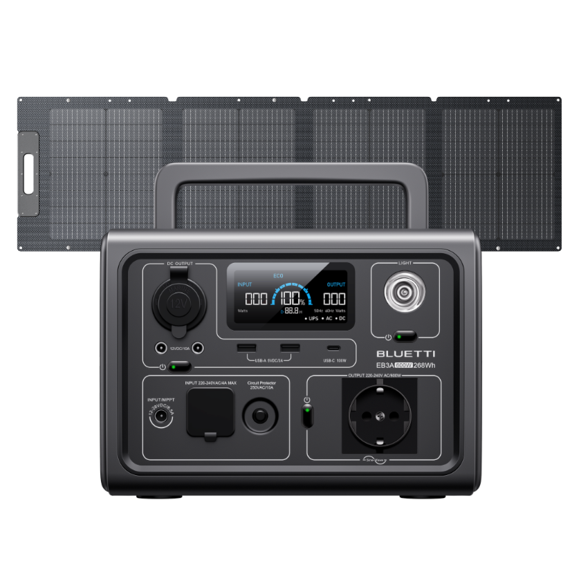 BLUETTI EB3A + PV120D 태양광 패널 세트